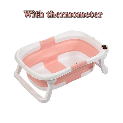 TempSense Baby Bath: Foldable Silicone Bath with Temperature Display